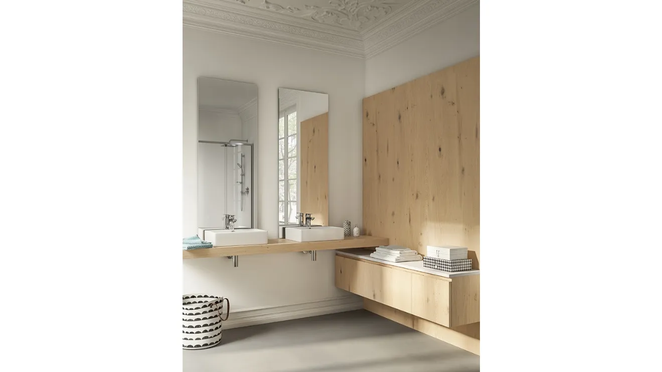 Mobile da Bagno sospeso Wood Mood 060 di Linea3