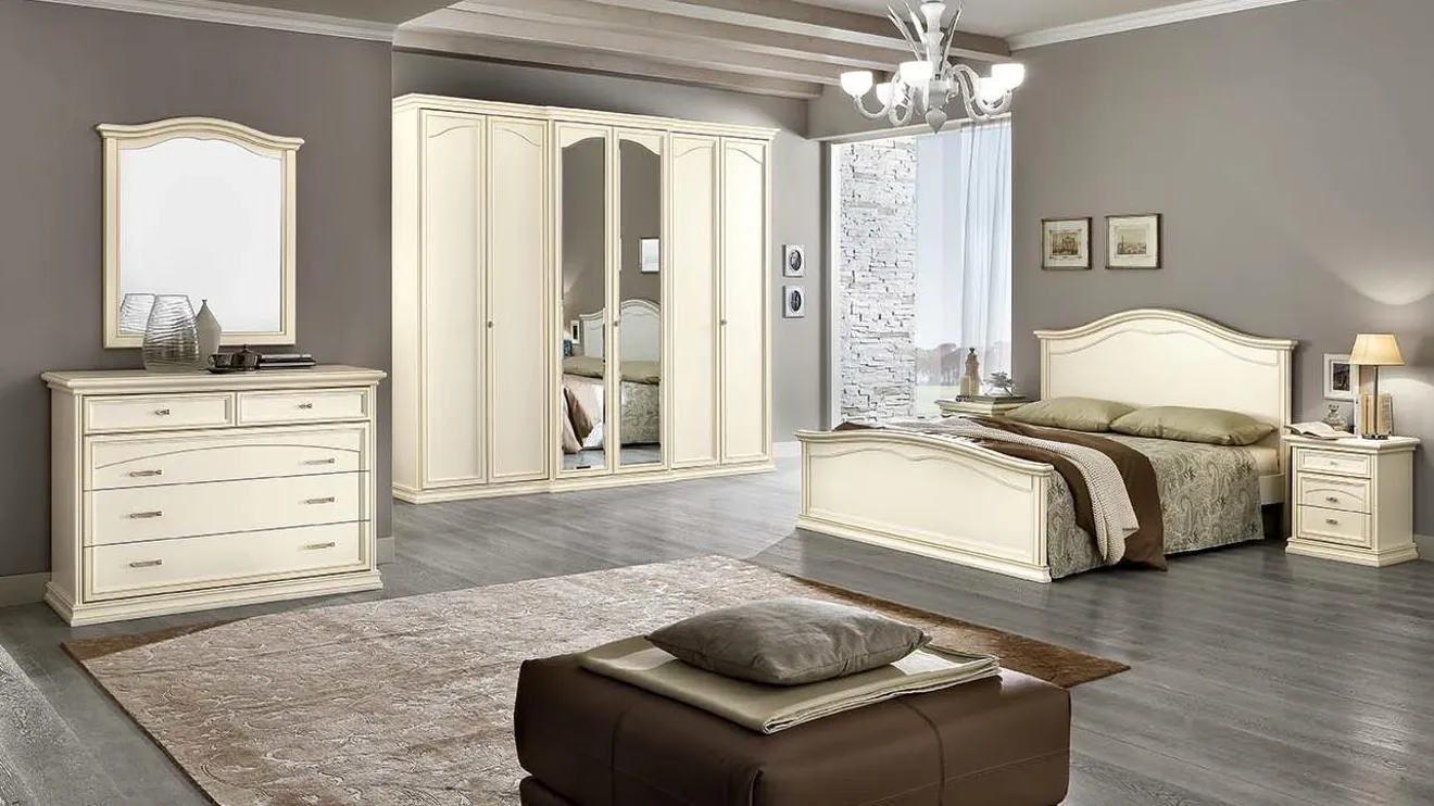 Letto in legno laccato Ambra di Dal Cin