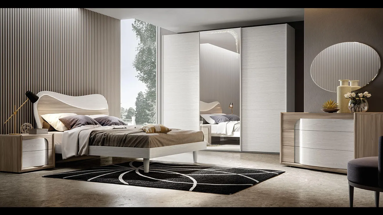 Letto Aurora finitura effetto legno di Dal Cin