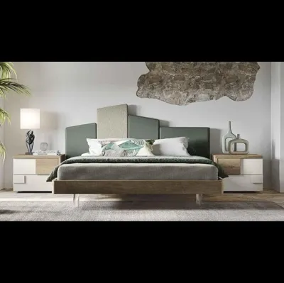 Letto Filup 24 con testiera in ecopelle e tessuto di Dal Cin