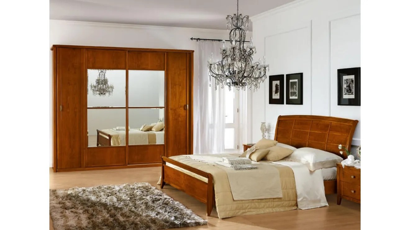 Letto classico in legno con testiera Gardenia Decor di Dal Cin