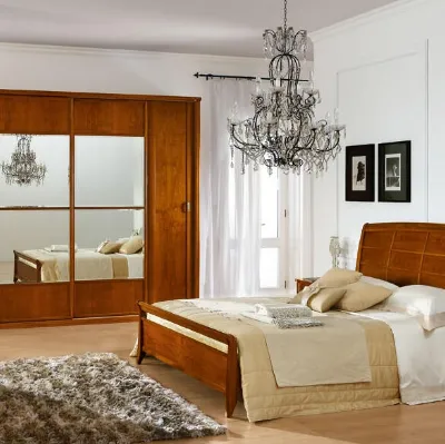 Letto classico in legno con testiera Gardenia Decor di Dal Cin