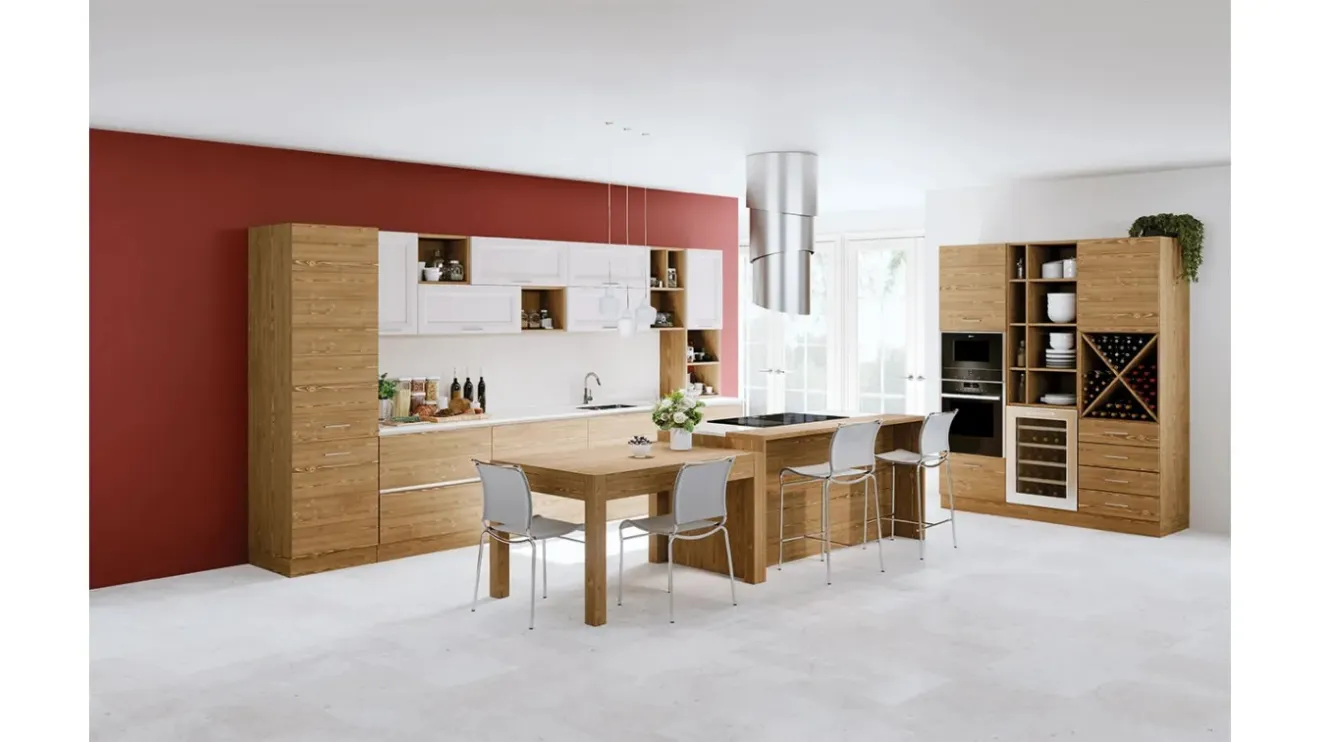 Cucina Moderna con isola Cosy di Tempora Country