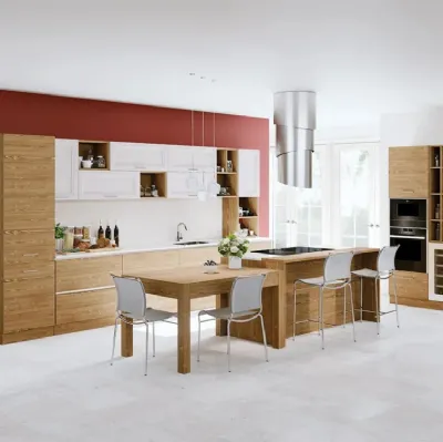 Cucina Moderna con isola Cosy di Tempora Country